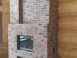 Брутальный камин в бане